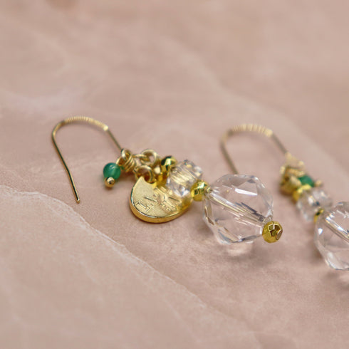 【Shining Like Stardust】水晶 ピアス