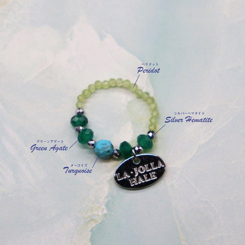 【Be Loved Turquoise】ターコイズ×グリーンアゲート×ペリドット リング