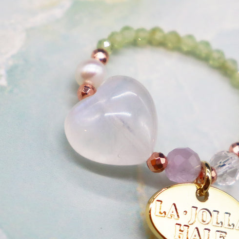 【绿光阳光】橄榄石 x 月光石 x 珍珠戒指