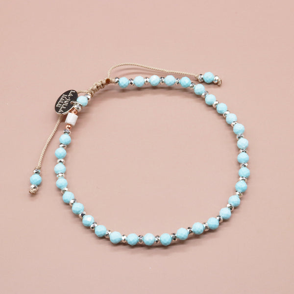 【夏日小物】菱镁矿绿松石 x 菱镁矿 x 银赤铁矿脚链