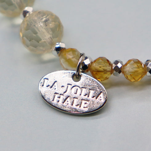 【如蜜糖般甜蜜】玳瑁天珠 x 黄水晶手链