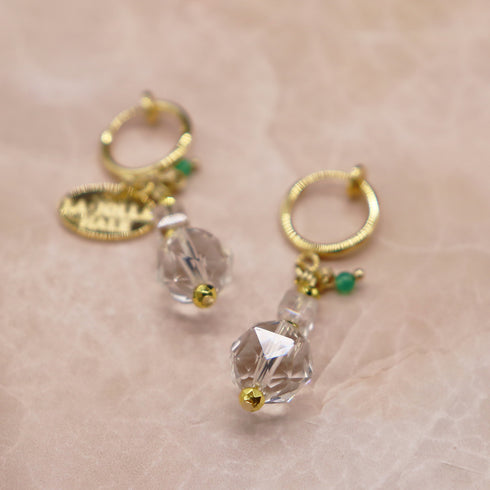 【Shining Like Stardust】水晶 イヤリング