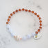 【Open the Jewelry Box!】水紋天珠×オレンジガーネット×ブルーレースアゲート ブレスレット