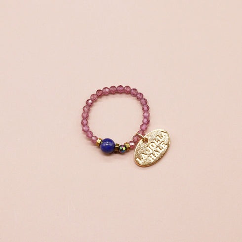 【星空碎片】青金石×红榴石戒指