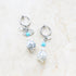 【Be Loved Turquoise】ターコイズ×プレスシェル×水晶 イヤリング