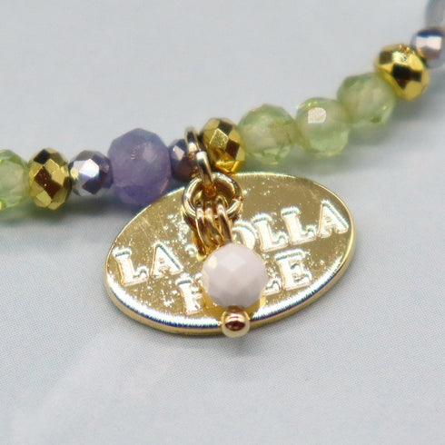 【ONLINE SHOP限定】【Green Light Sunshine】三眼天珠×ペリドット×パール ブレスレット