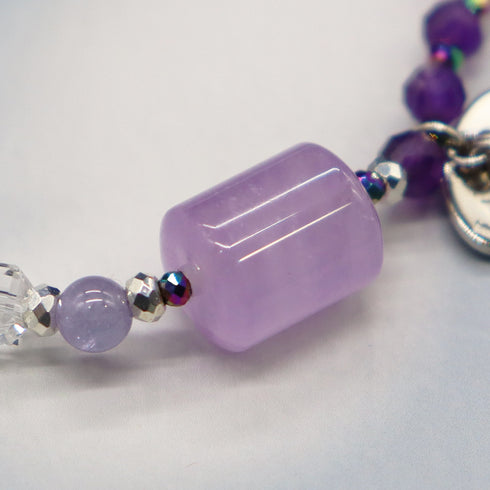 【Moon Lady Amethyst】ラベンダーアメシスト×アメシスト×アイオライト×水晶 ブレスレット