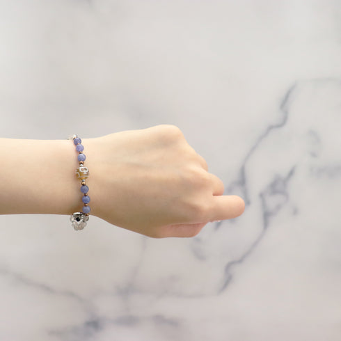 宝瓶天珠 x 坦桑石 x 拉长石手链