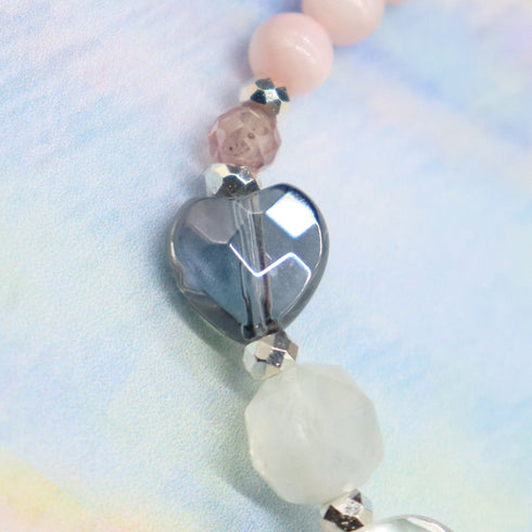 【ONLINE SHOP限定】【CLEAN UP】天地天珠×ホワイトシェル×ピンクサファイヤ ブレスレット