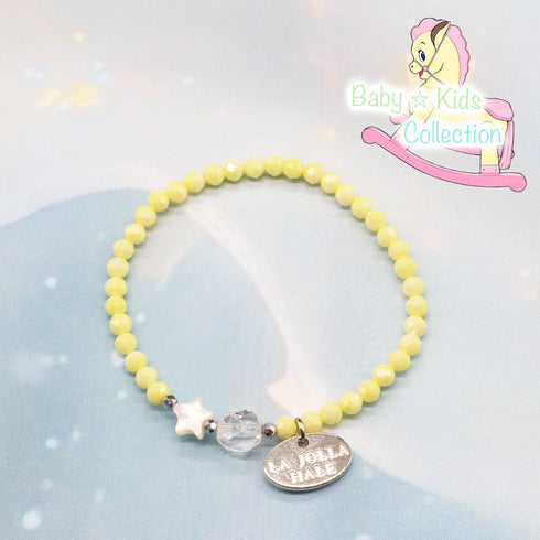 【Baby ☆ Kids Collection】ホワイトシェル×ジルコニア ブレスレット