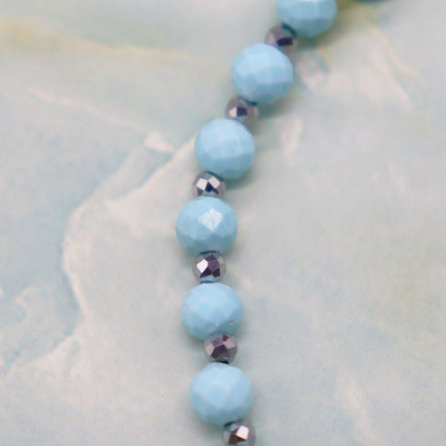 【对斋浦尔的渴望】绿东陵玉×菱镁矿绿松石手链