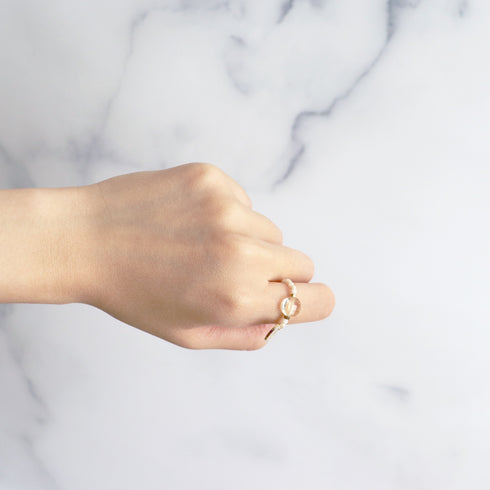 【如蜜糖般甜蜜】黄水晶 x 河石戒指