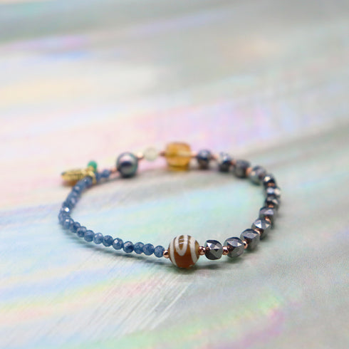 【ONLINE SHOP限定】【CLEAN UP】天地天珠×テラヘルツ鉱石×シトリン×アコヤパール ブレスレット