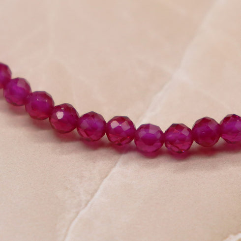 【绯红之焰】合成红宝石 x 柠檬石英 x 方钠石手链