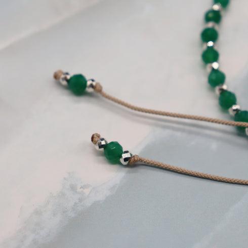 【夏日小物】绿玛瑙 x 珍珠母贝脚链