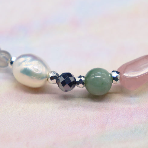 【ONLINE SHOP限定】【CLEAN UP】天地天珠×パール×ラブラドライト×ジェード ブレスレット