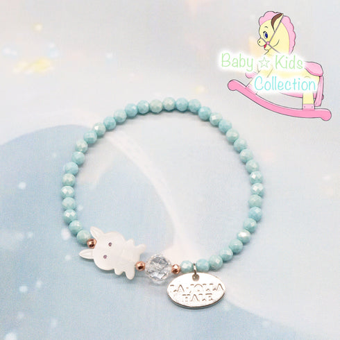 【Baby ☆ Kids Collection】マザーオブパール×ジルコニア ブレスレット