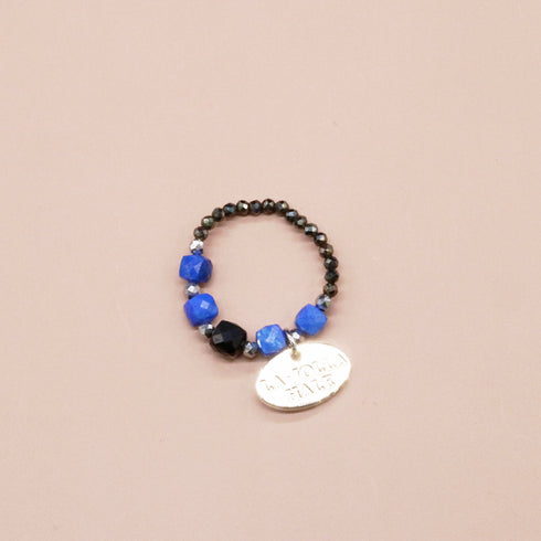 【星空碎片】青金石 x 缟玛瑙 x 黑尖晶石戒指