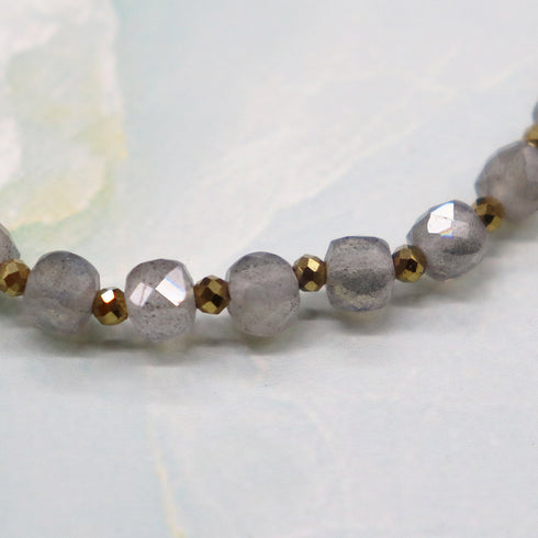 【Be Loved Turquoise】ターコイズ×ビアクォーツ×タンザナイト×パール×ラブラドライト ブレスレット