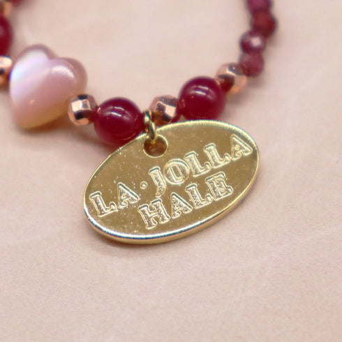 【Flames of Crimson】ピンクシェル×人工ルビー×ガーネット