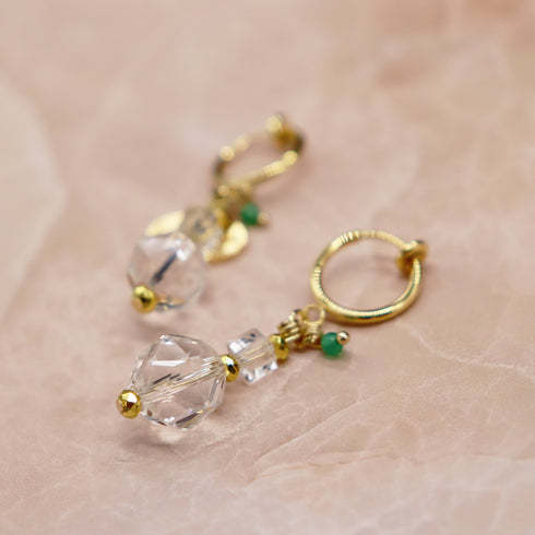 【Shining Like Stardust】水晶 イヤリング