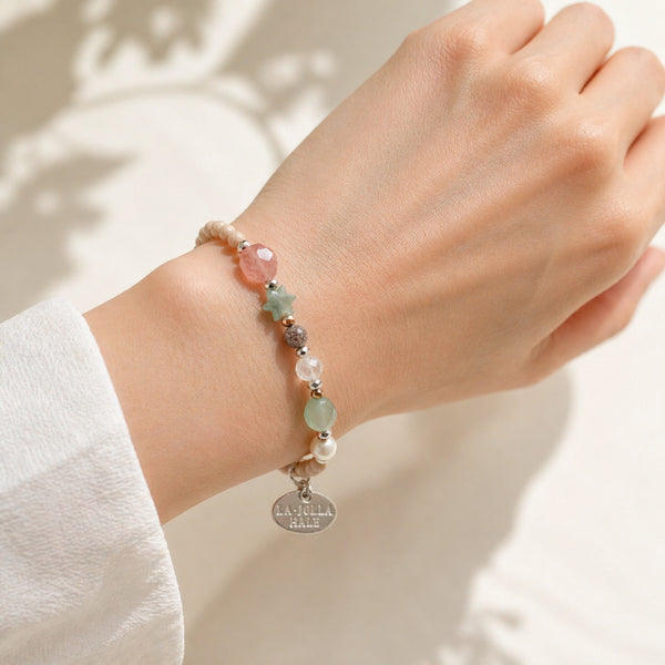 【Longing for Jaipur】グリーンアベンチュリン×リバーストーン×パール ブレスレット