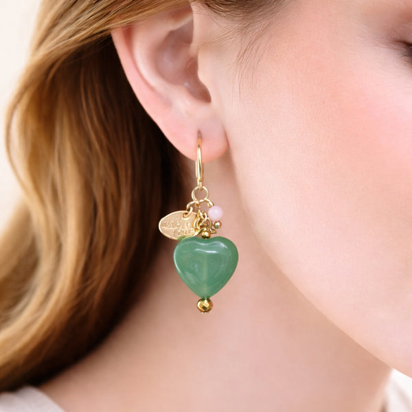 【Longing for Jaipur】グリーンアベンチュリン ピアス