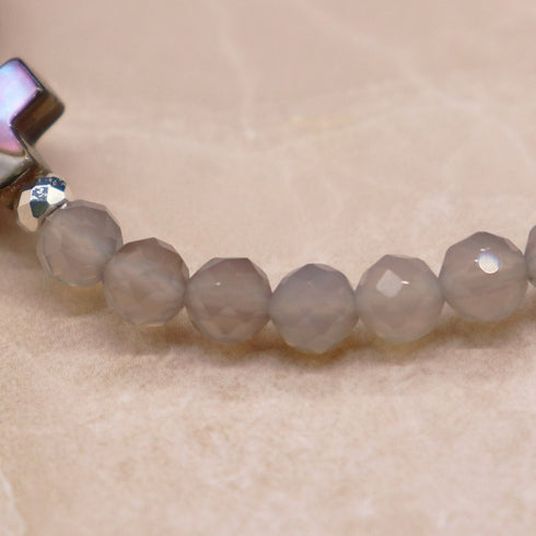 【Open the Jewelry Box!】グリーンガーネット×タンザナイト×ビアクォーツ×グレーオニキス ブレスレット