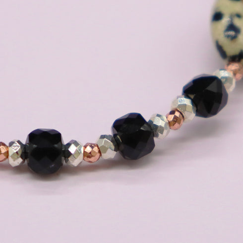 【Moon Lady Amethyst】アメシスト×ダルメシアンジャスパー×オニキス ブレスレット