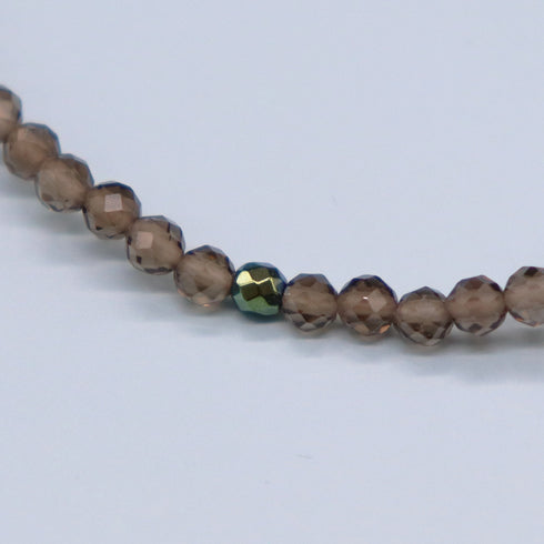 【Starry Sky Fragment】亀甲天珠×ラピスラズリ×アバロニシェル×スモーキークォーツ ブレスレット