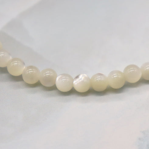 【Mermaid Teardrops】パール×アンバー×ホワイトシェル ブレスレット