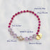 宝瓶天珠 x 粉色紫水晶 x 人造红宝石手链