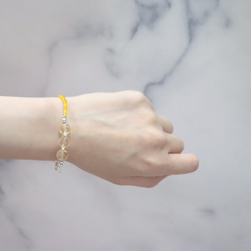 【Mermaid Teardrops】パール×シトリン×クォーツァイト ブレスレット