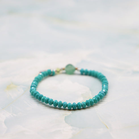 【对斋浦尔的渴望】绿东陵玉、菱镁矿、绿松石和橄榄石手链