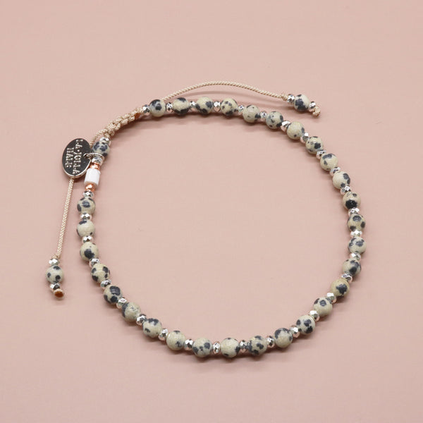 【夏日小物】达尔马提亚碧玉 x 菱镁矿 x 银赤铁矿脚链