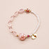 【Blooming Pink Roses】三眼天珠×ローズクォーツ×プレスシェル ブレスレット