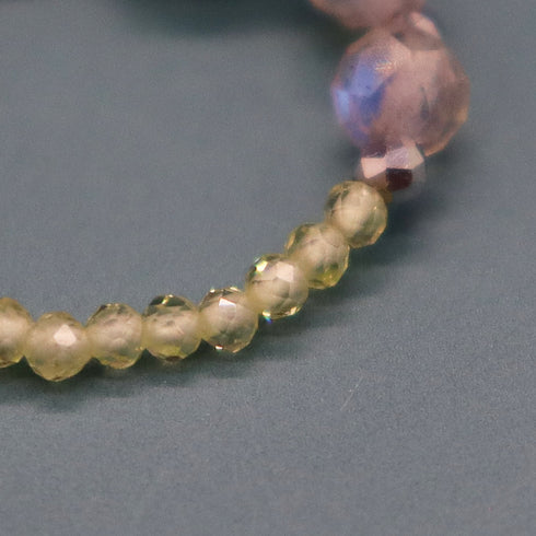 【Green Light Sunshine】ペリドット×アイオライト×ラブラドライト リング