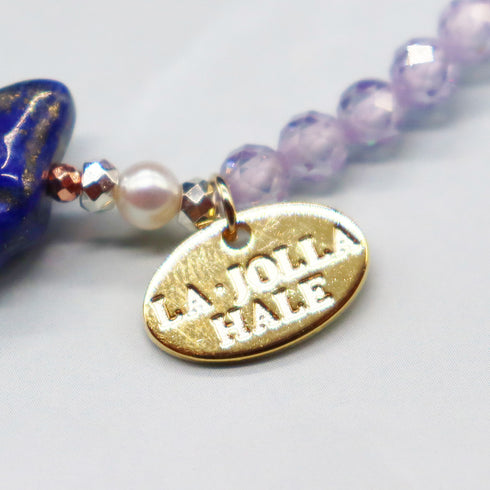 【Starry Sky Fragment】ラピスラズリ×パール×ジルコニア ブレスレット