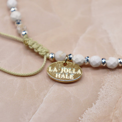 【Longing for Jaipur】イエローアベンチュリン×マグネサイト アンクレット