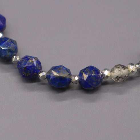 【Starry Sky Fragment】亀甲天珠×ラピスラズリ×ターコイズ×バロックパール ブレスレット