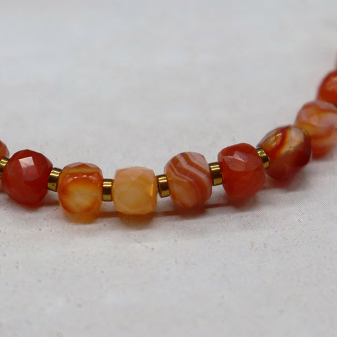 【Shining Like Stardust】水晶×カーネリアン×ムーンストーン ブレスレット