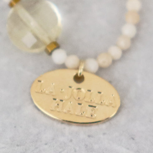 【如蜜糖般甜蜜】黄水晶 x 河石戒指