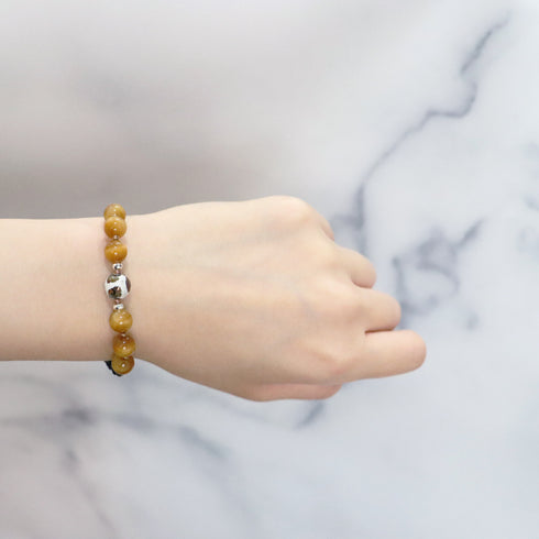 【・MA・YO・KE・】亀甲天珠×タイガーアイ×オニキス ブレスレット