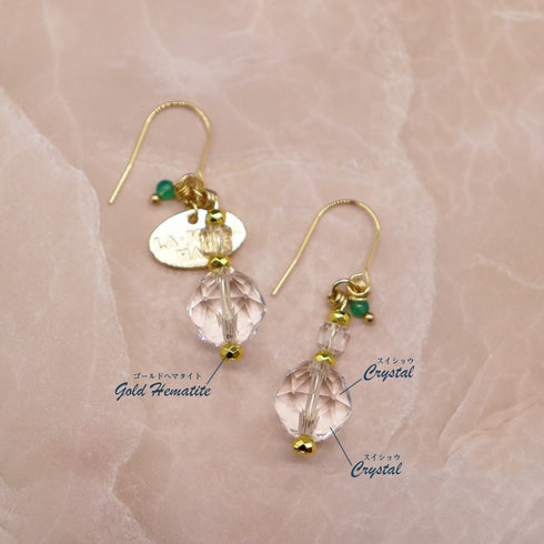 【Shining Like Stardust】水晶 ピアス