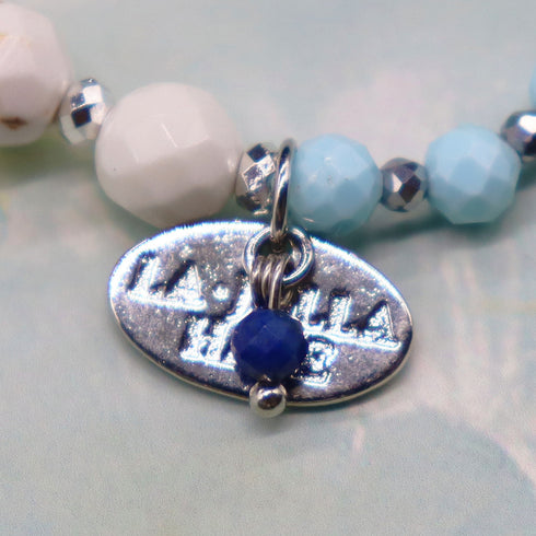 【对斋浦尔的渴望】绿东陵玉×菱镁矿绿松石手链