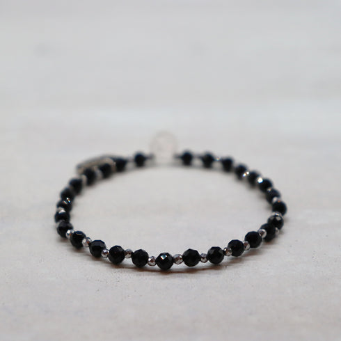 【Shining Like Stardust】水晶×オニキス ブレスレット