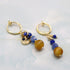 【Longing for Jaipur】ブルーアベンチュリン×タイガーアイ×ラピスラズリ イヤリング