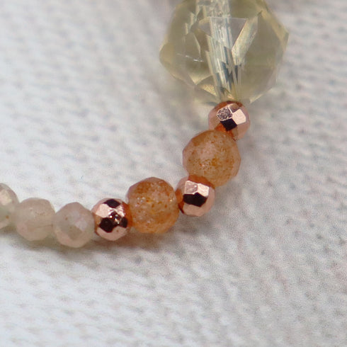 【如蜜糖般甜蜜】黄水晶 x 日光石 x 月光石戒指