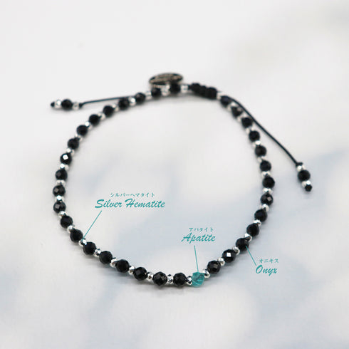 【Little Things for Summer】オニキス×アパタイト アンクレット