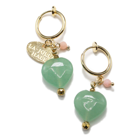 【Longing for Jaipur】グリーンアベンチュリン イヤリング